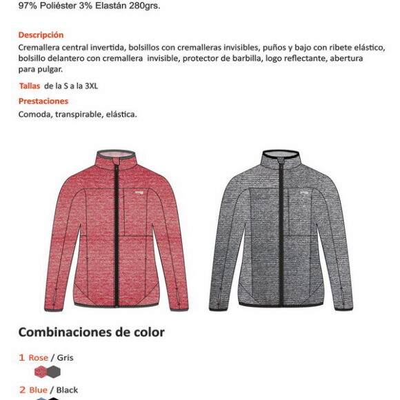 Chaqueta Trekking Poliéster/Elastano Mujer