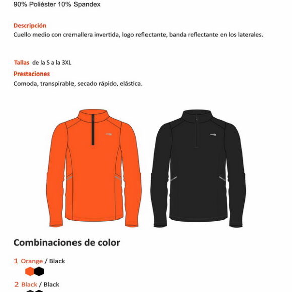 Camiseta Deportiva Poliéster/Spandex Hombre