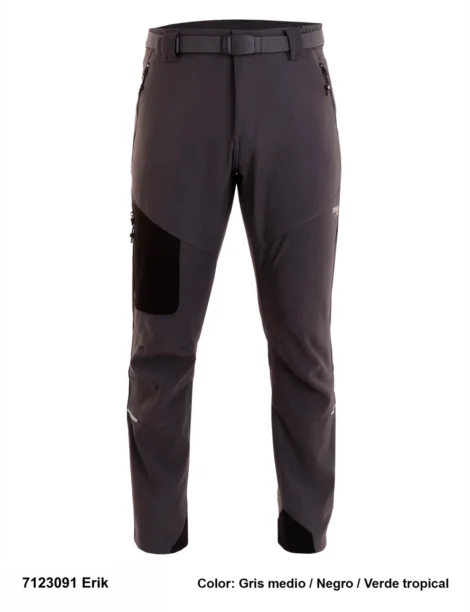 Pantalón Trekking Poliéster-Elastano Hombre Sin Perchar