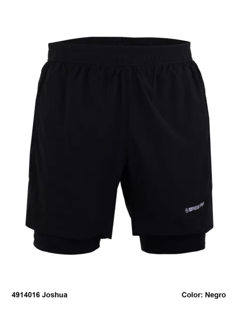 Short Deportivo Poliéster/Spandex Hombre