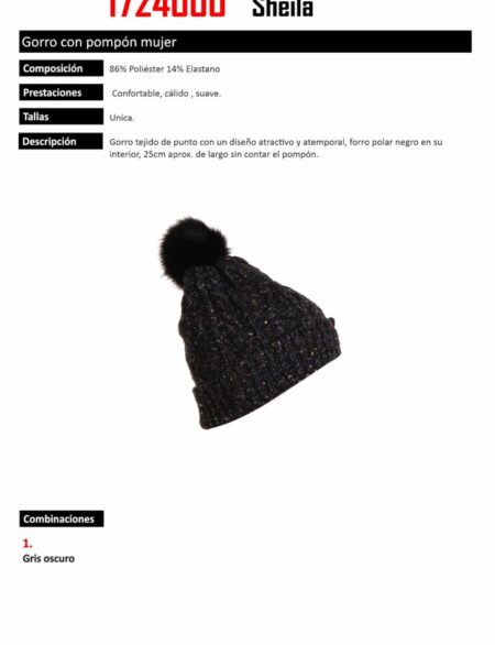 Women's Polyester/Elastane Pompom Hat