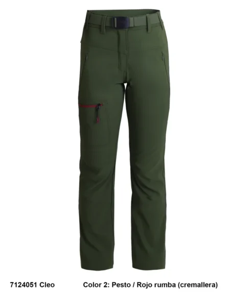 Pantalón Trekking Poliéster/Elastano Perchado Mujer