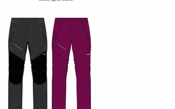 Boys' Brushed Polyester/Elastane Trekking Pants.