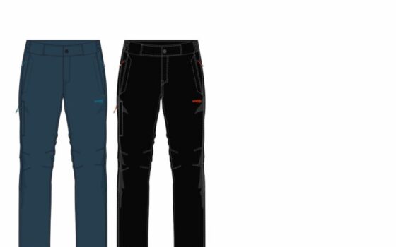 Boys' Brushed Polyester/Elastane Trekking Pants.