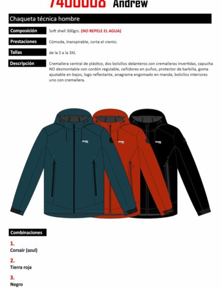 Chaqueta Técnica Softshell Hombre