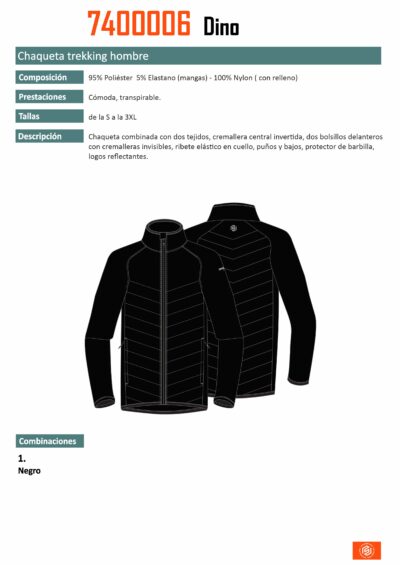 Men’s Trekking Jacket Polyester/Elastane.